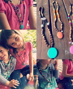 Neon Heart Locket aMala Beads